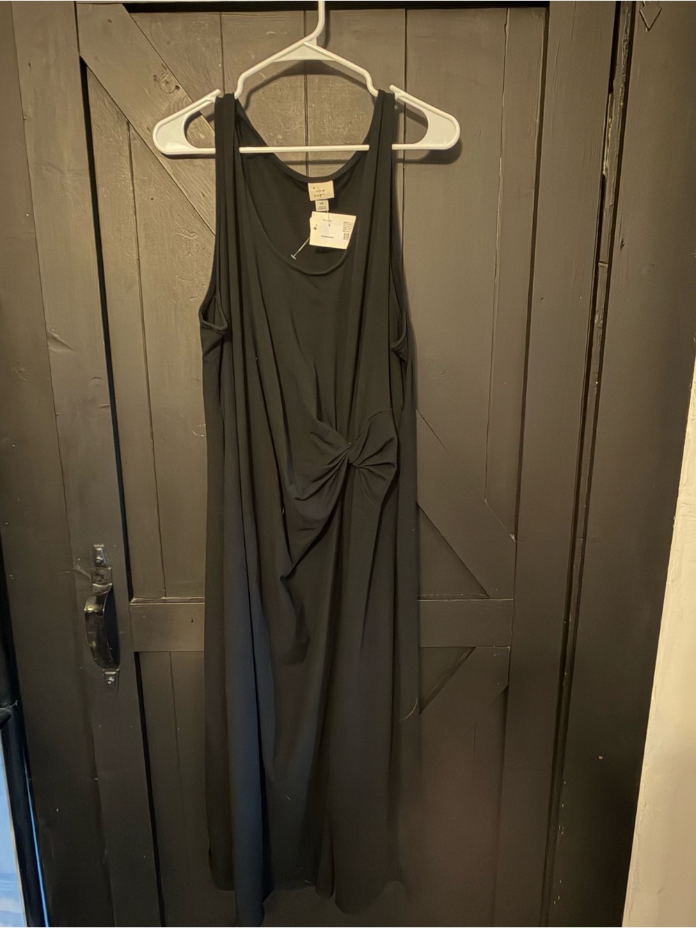 Target Black Twisted Front Sleeveless Maxi Dress
